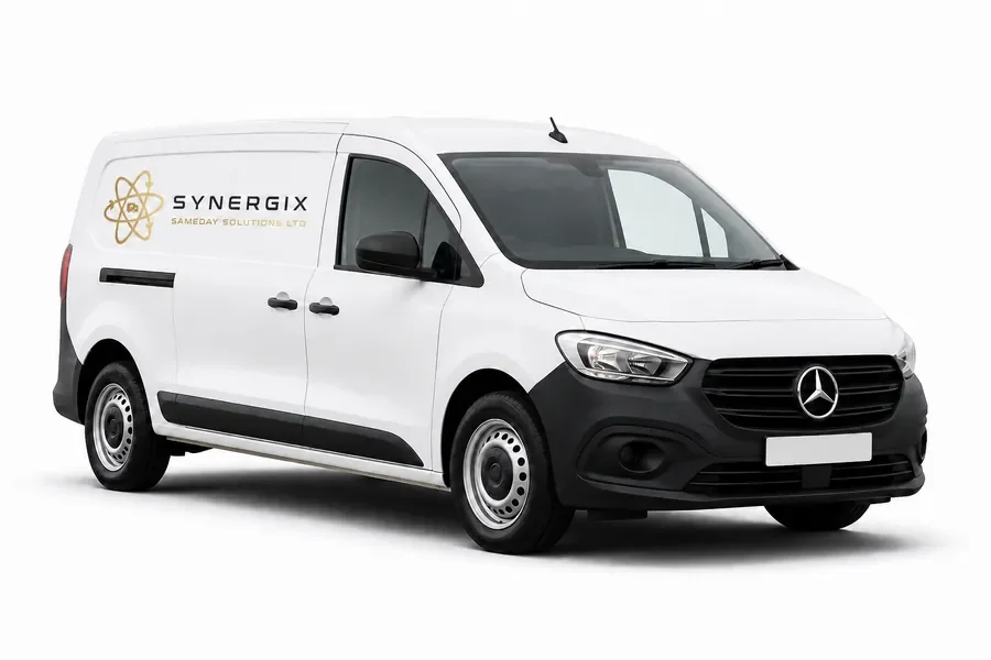 White Synergix small van