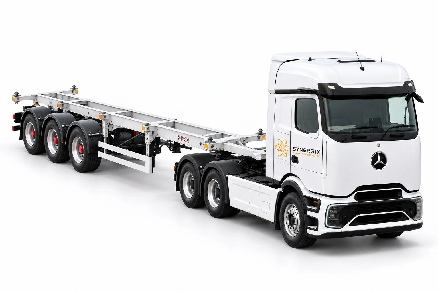 Skeletal container trailer vehicle-type illustration