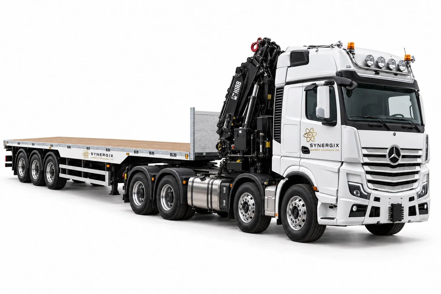 Heavy crane combination vehicle-type illustration