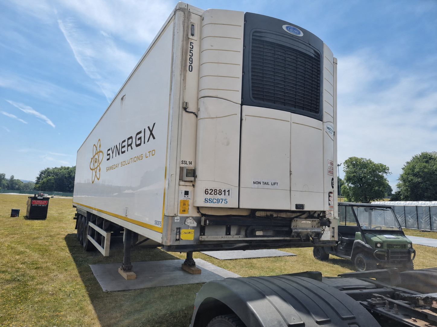 Genuine Synergix refrigerated trailer positioned at a festival