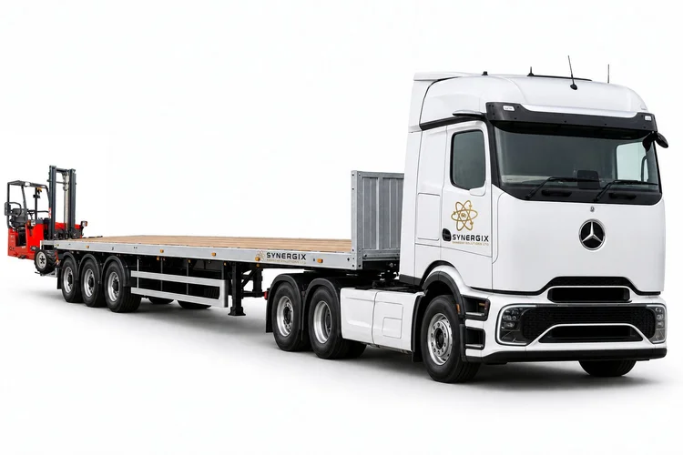 Artic flatbed MOFFETT body and equipment illustration