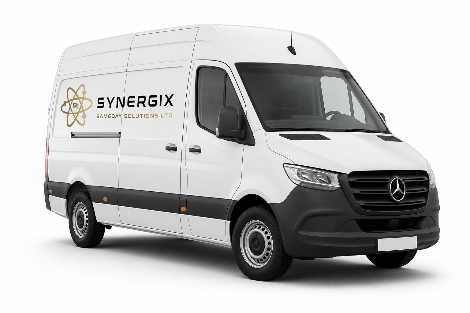 White Synergix LWB van