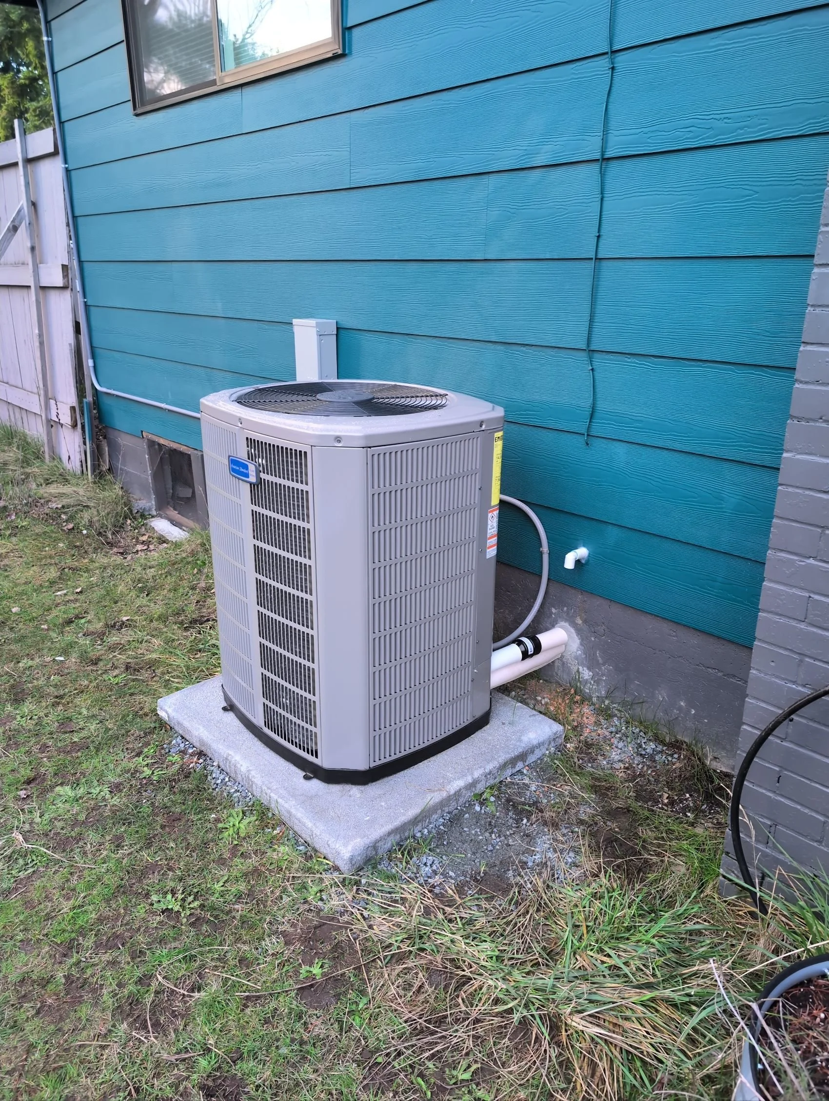 Side view showing neat conduit and exterior finish