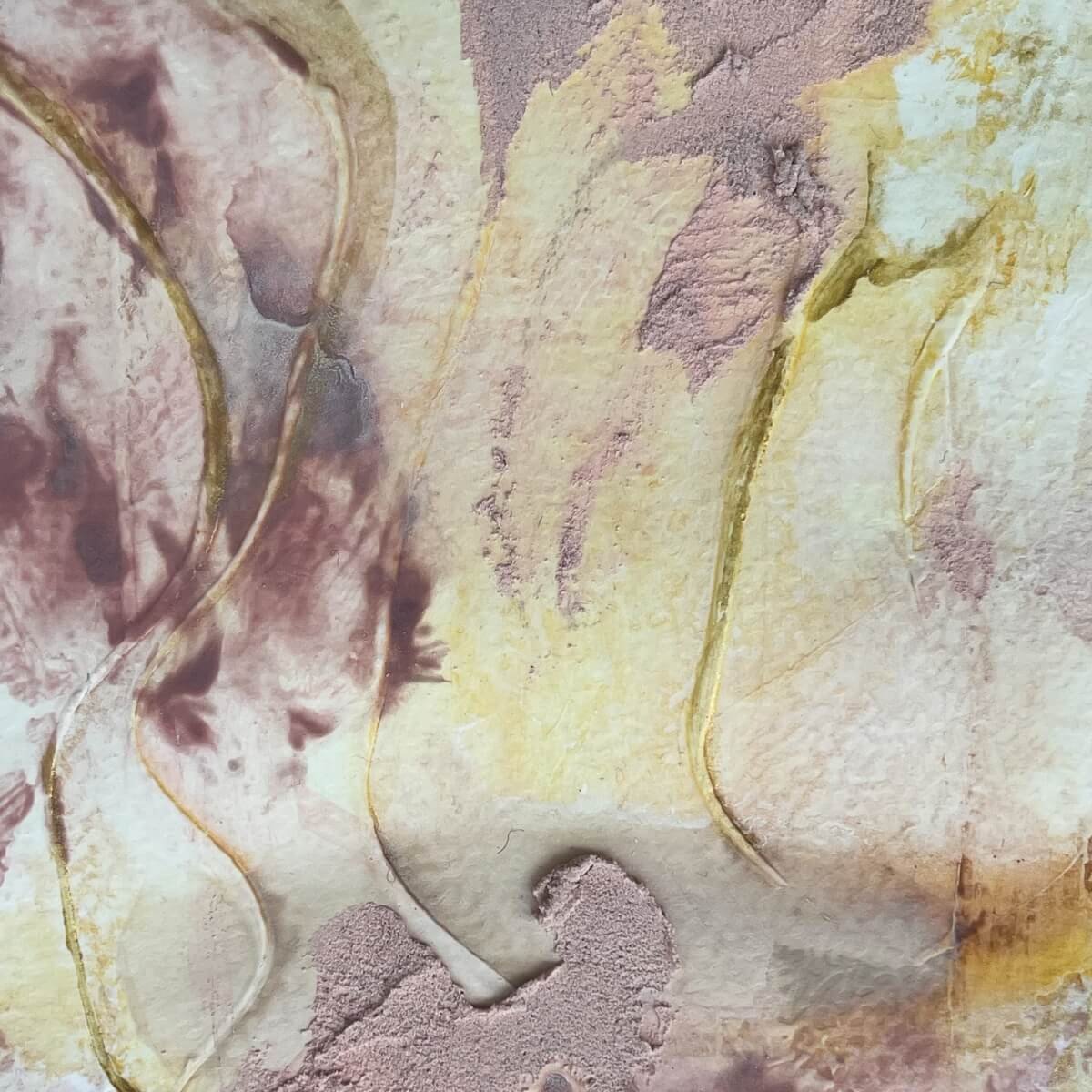 Detail of soft cracked textures and muted pigments, capturing emotional depth – No. 3 Held By Myself