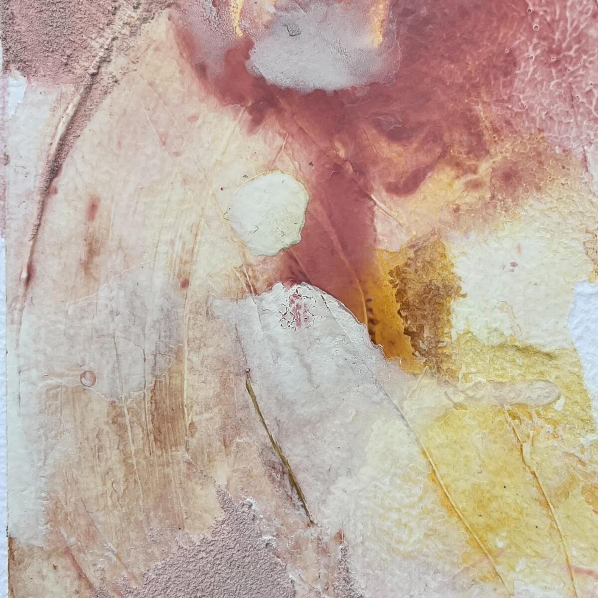 Macro texture of earthy pigments and intuitive lines – No. 10 of the Held By Myself series
