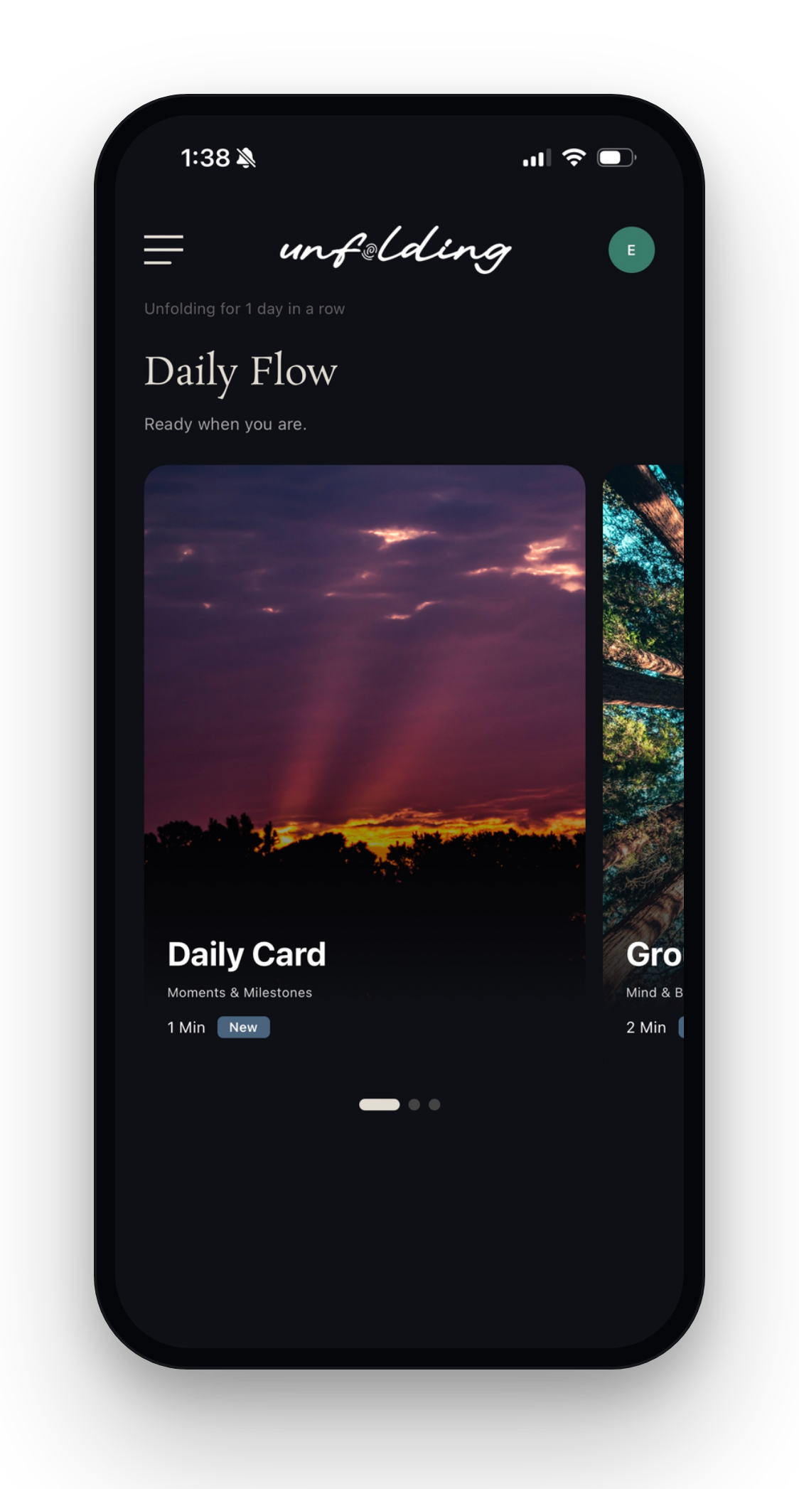 The Unfolding Daily Card, a new reflection each day