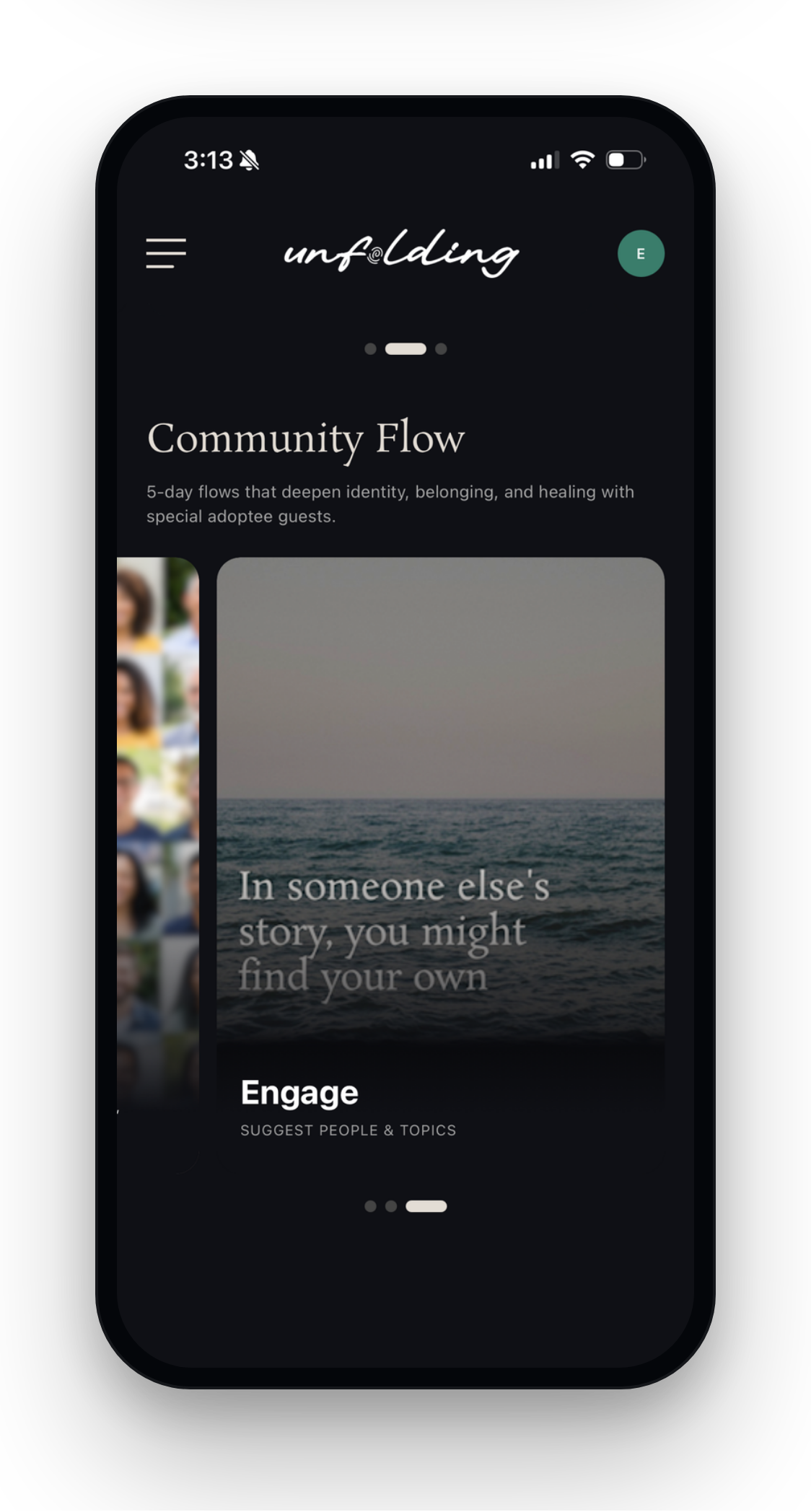 Community Flows in Unfolding, featuring monthly guests from the adoption community