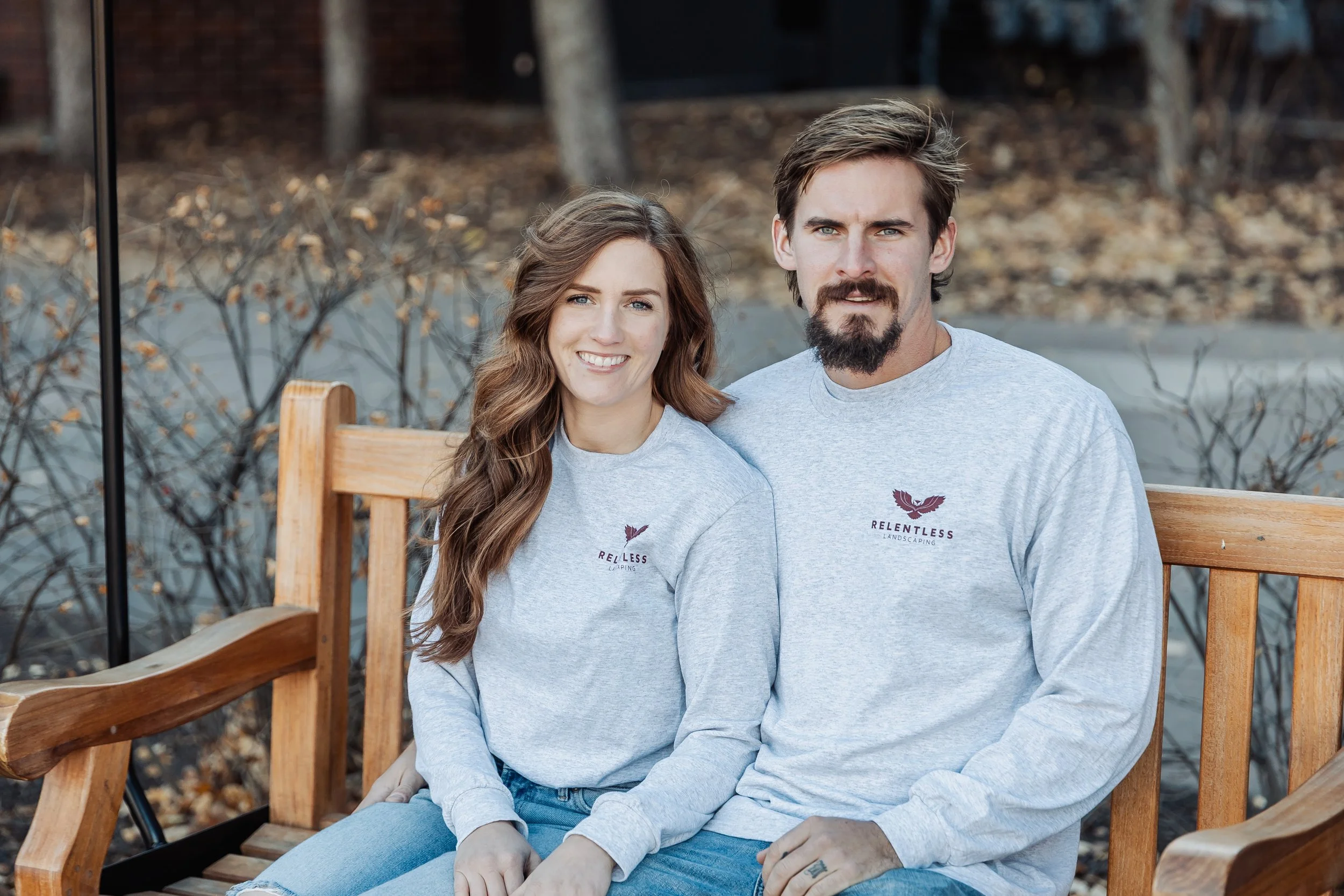 Joseph and Maddie Albright, owners of Relentless Landscaping, Hastings MN