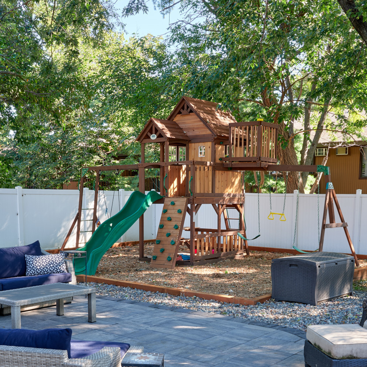 Play set installation, Relentless Landscaping