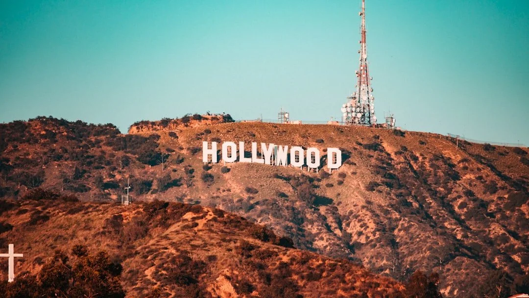 Hollywood sign overlooking Los Angeles