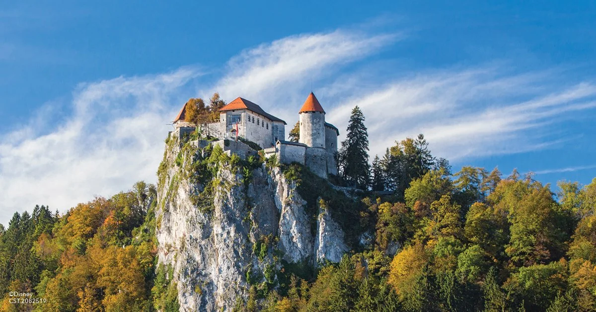 Castle and lake scenery in Croatia and Slovenia