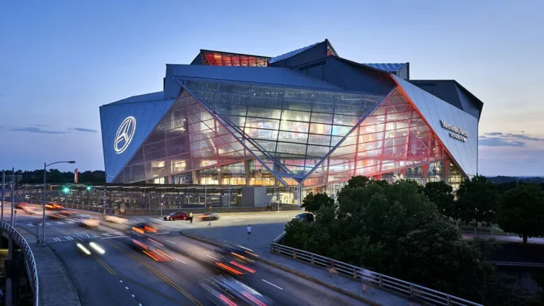 Mercedes-Benz Stadium in Atlanta, host venue for the 2028 Super Bowl