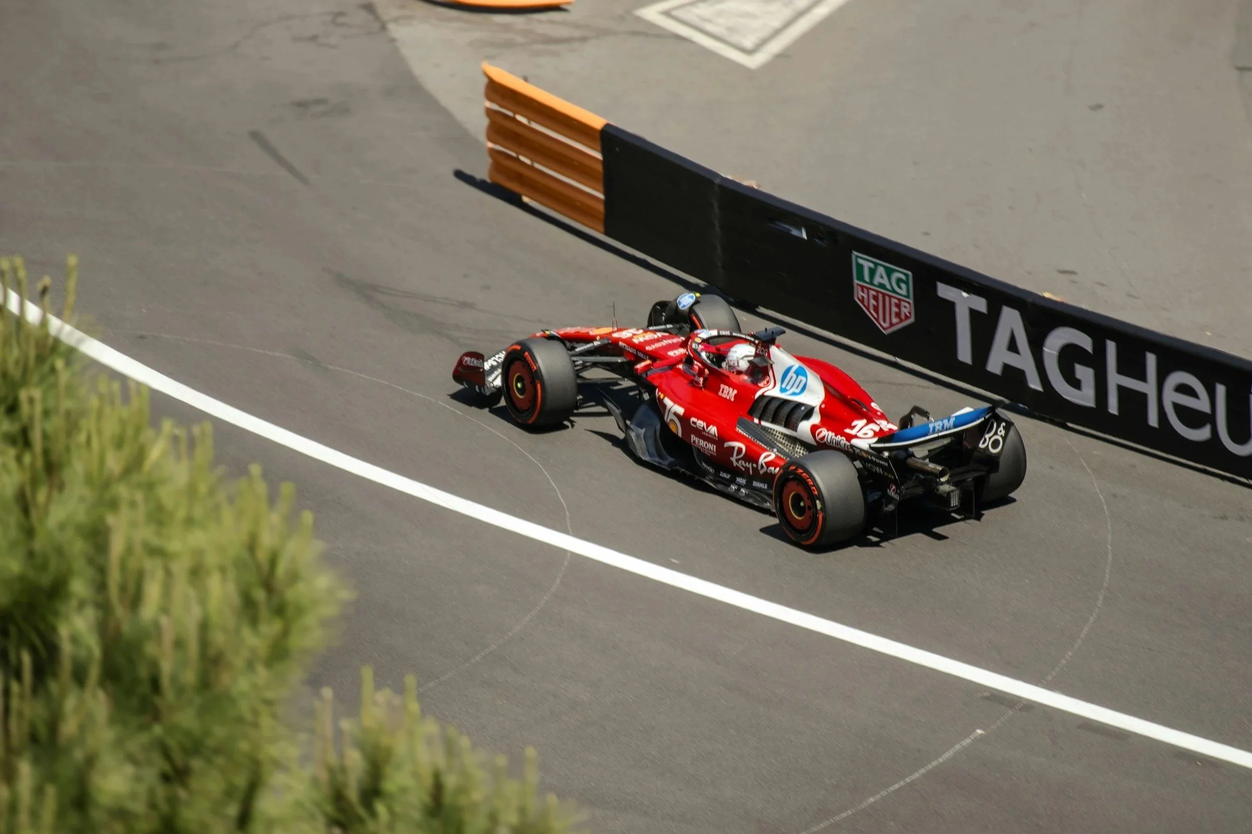 Ferrari Formula 1 car number 16 on track