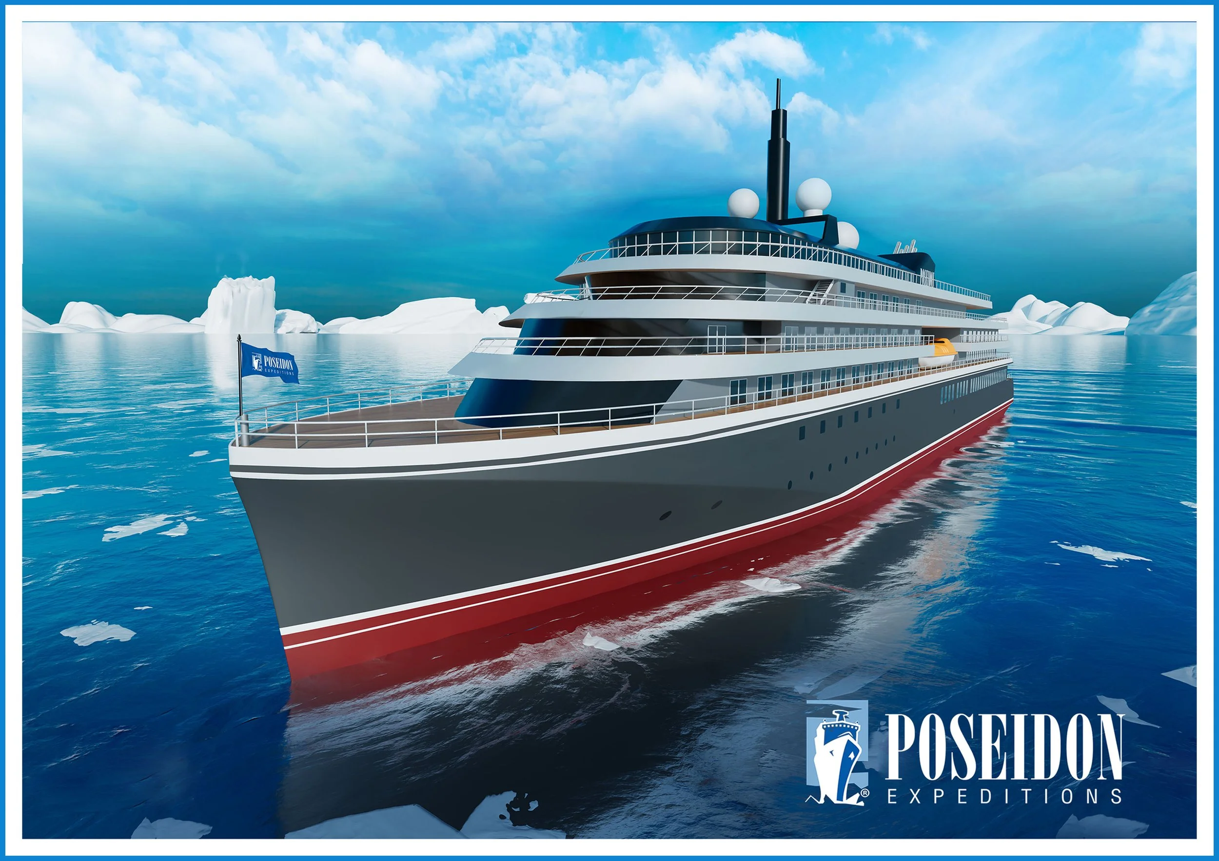 Rendering of the new Poseidon Expeditions polar expedition ship planned for 2028