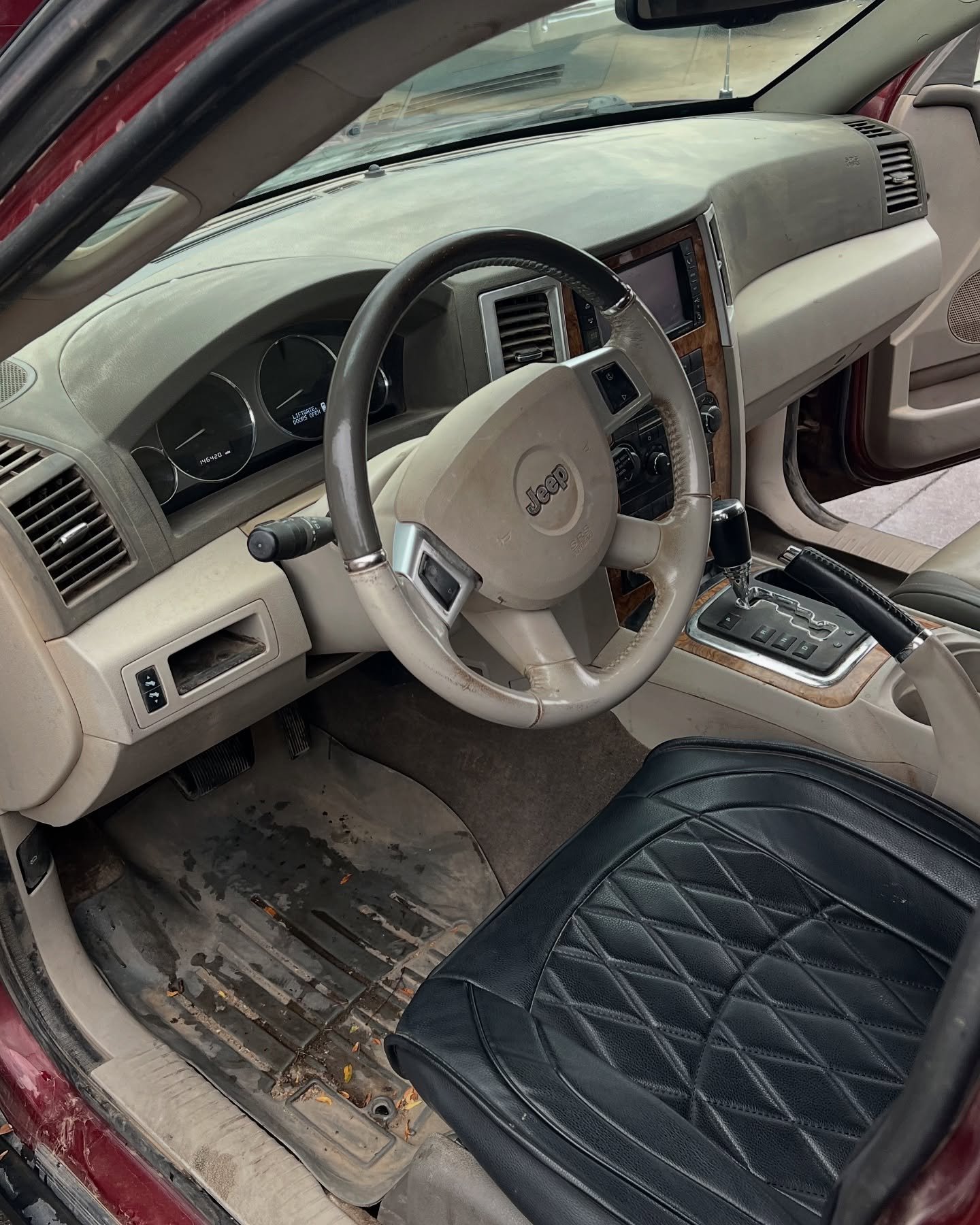 Before interior car detail Lincoln NE - very dirty seats and carpets