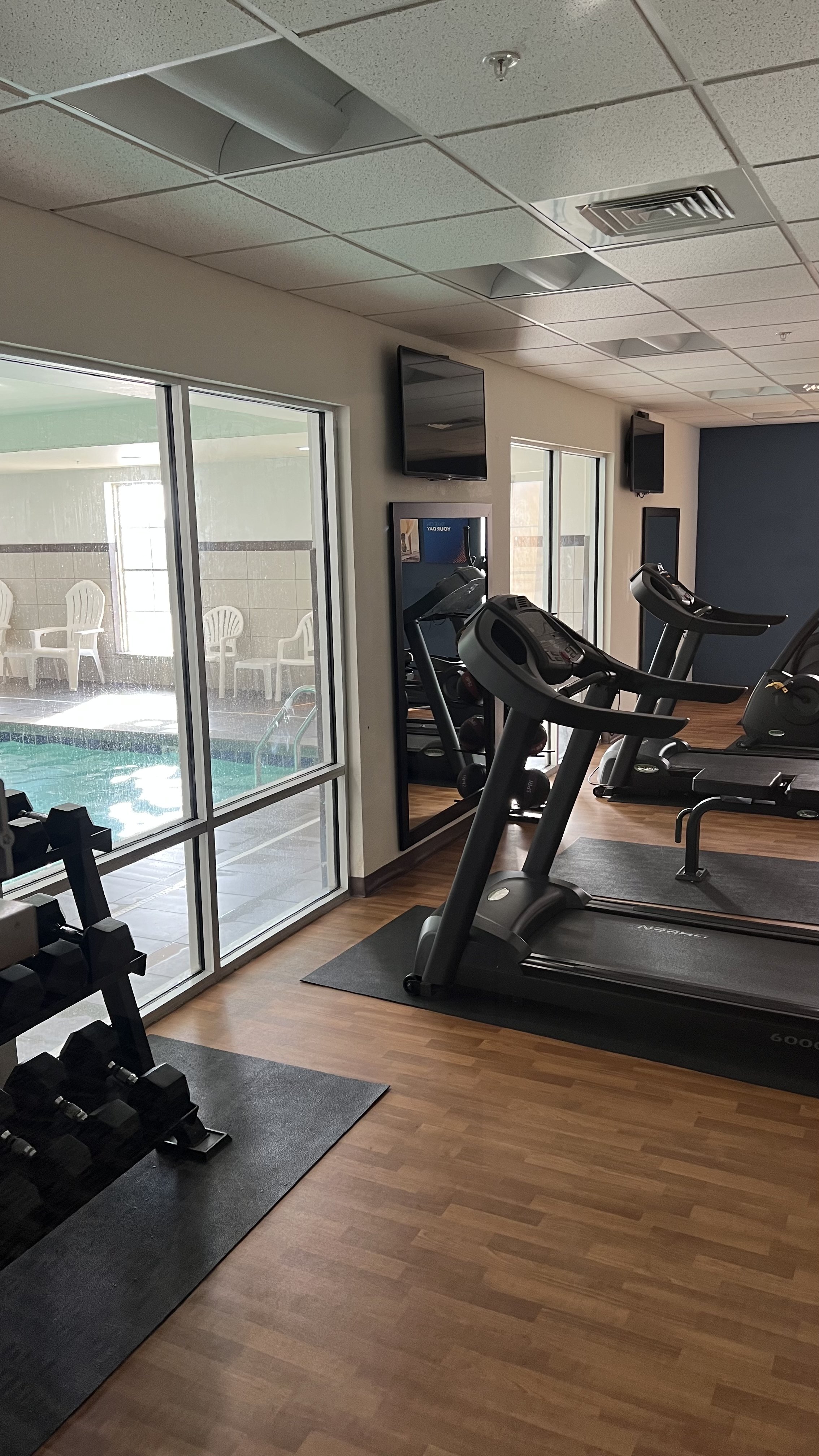 Ahmed staying active at the gym in Lincoln NE