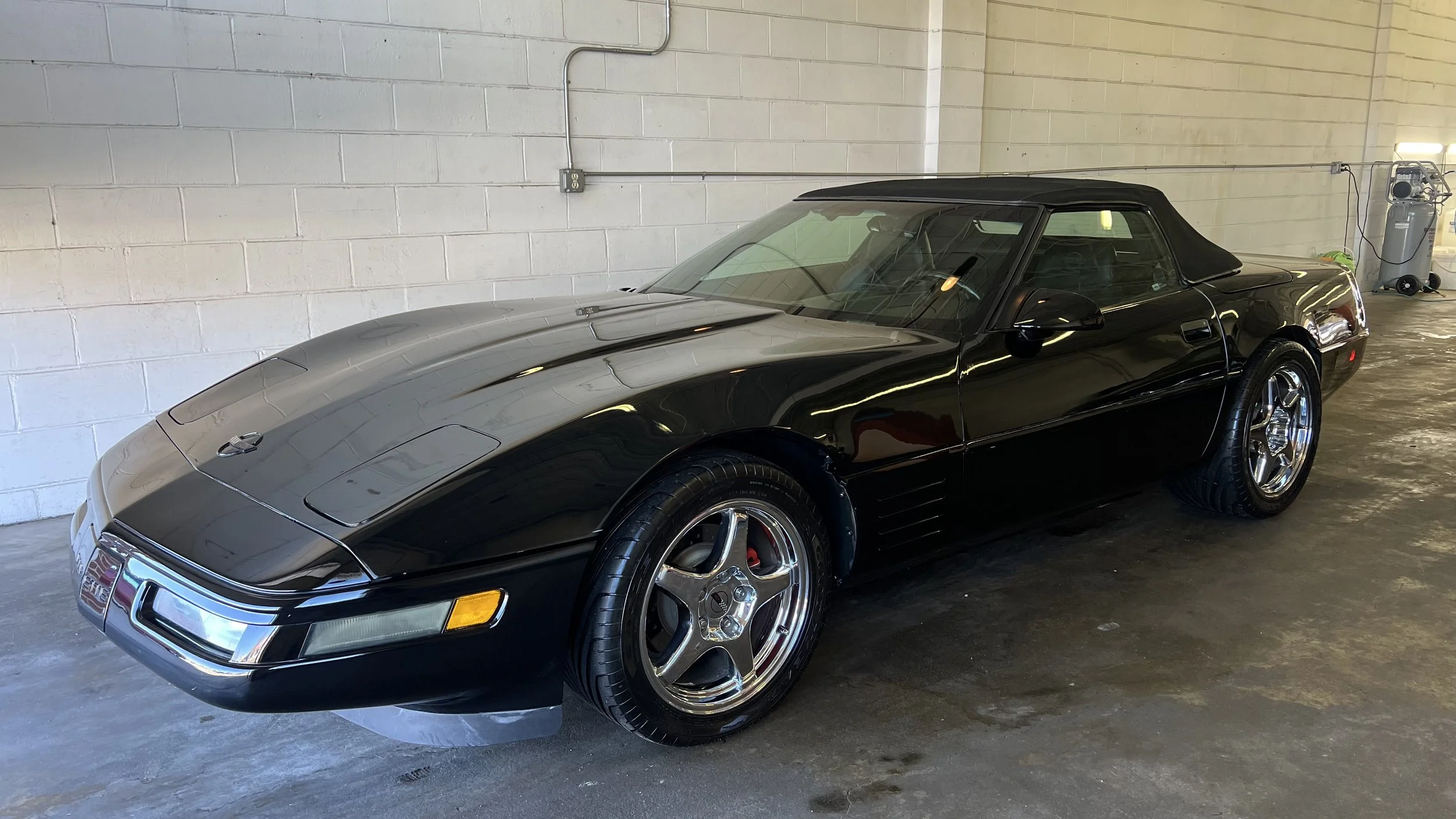 Corvette after essential inside and out plus engine cleaning at MC Auto Detailing Lincoln