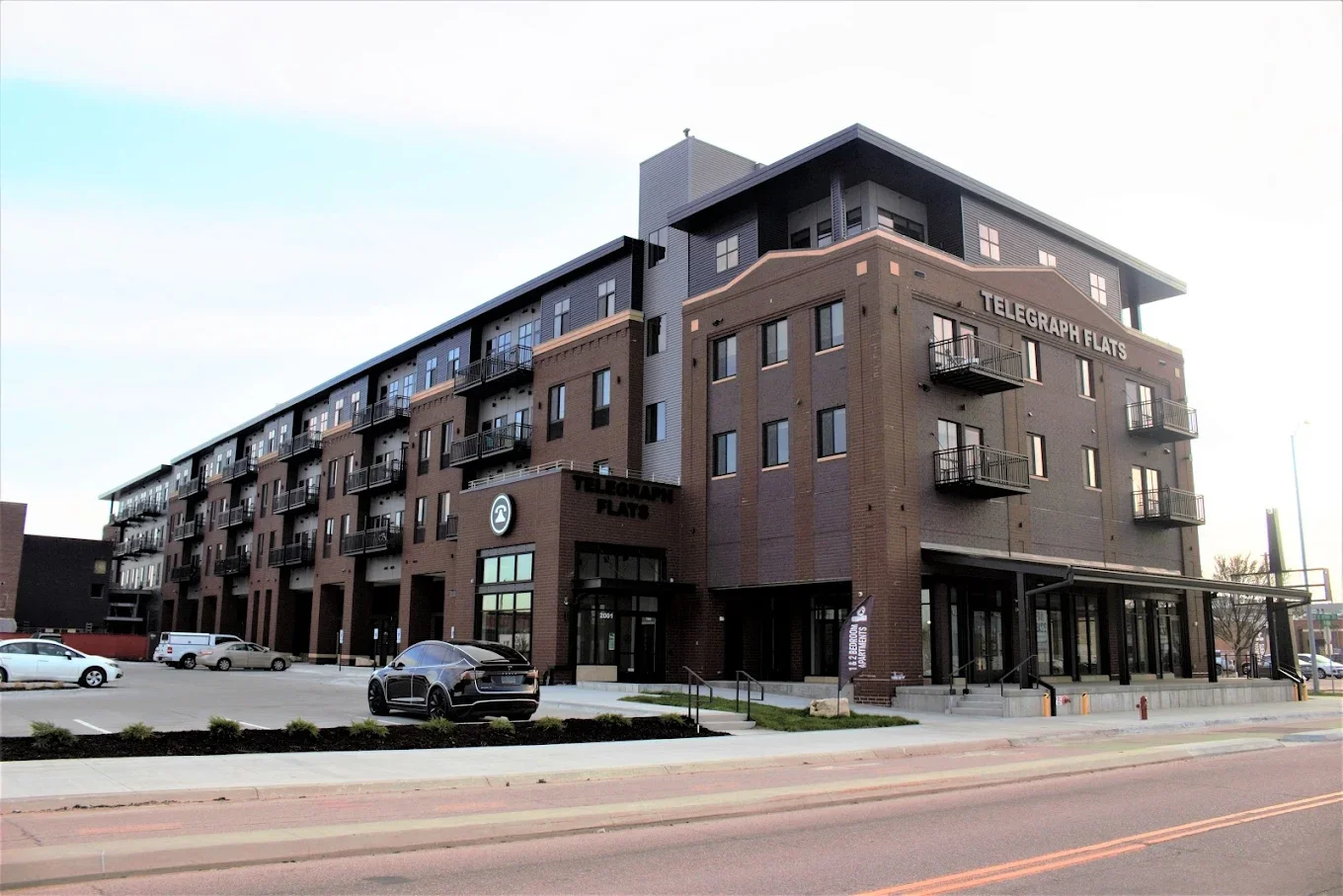 Telegraph District Lincoln NE Telegraph Flats apartment building near MC Auto Detailing