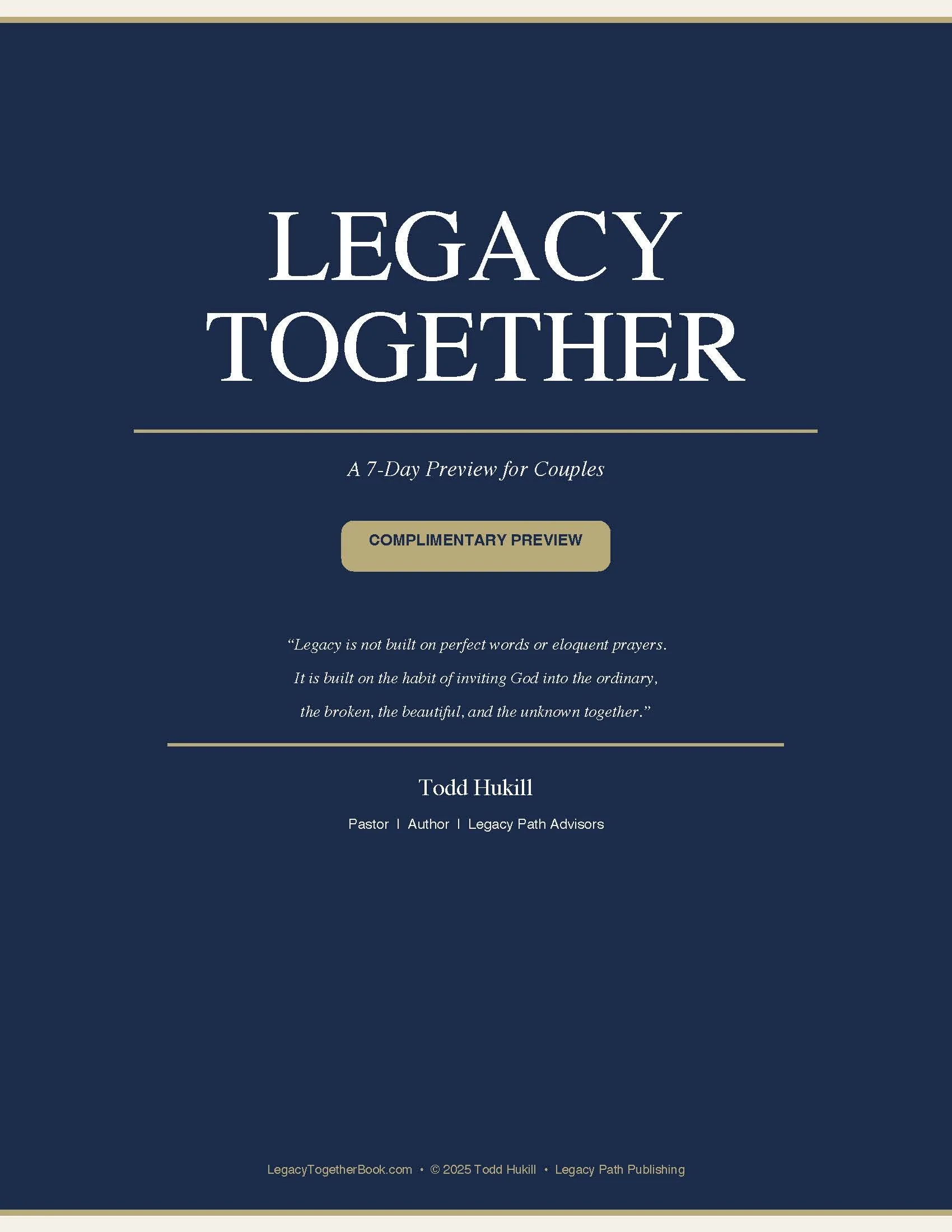 Legacy Together — A 7-Day Preview for Couples