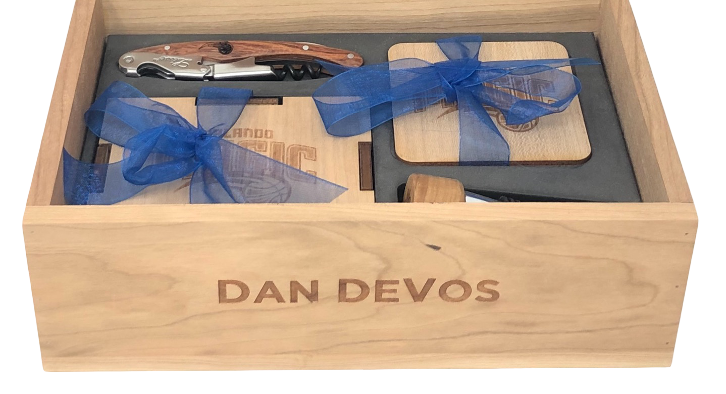 Recipient name engraved on the front