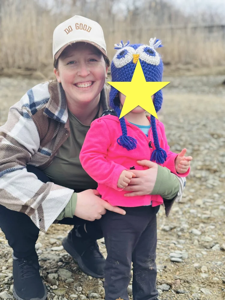 SSDW Founder Katie Scopelleti and child.