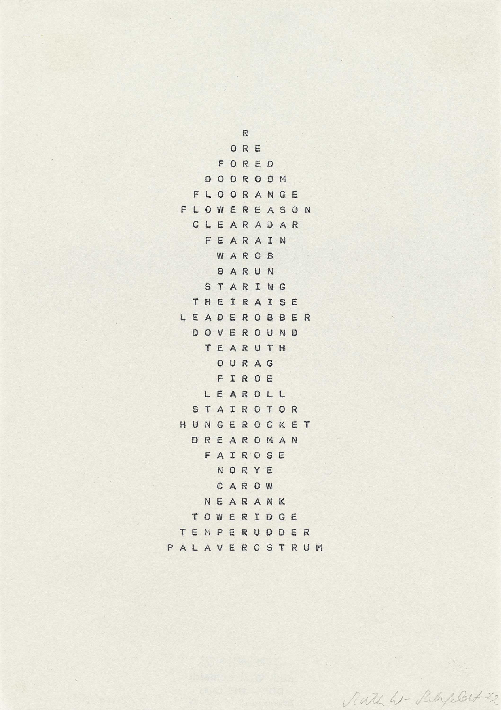 Unbetitelt (R-ACHSE*), 1972