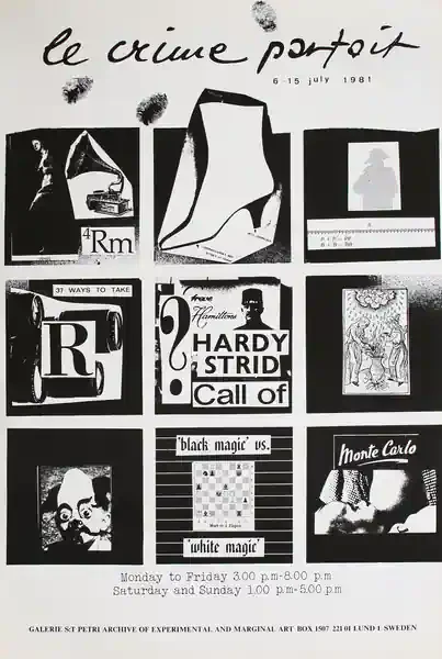 Poster of the exhibition LE CRIME PARFAIT by HARDY STRID