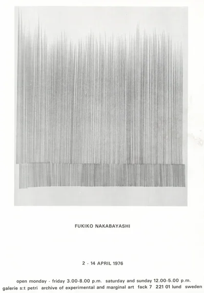 Poster of the exhibition 02 - 14.04.1976 by FUKIKO NAKABAYASHI