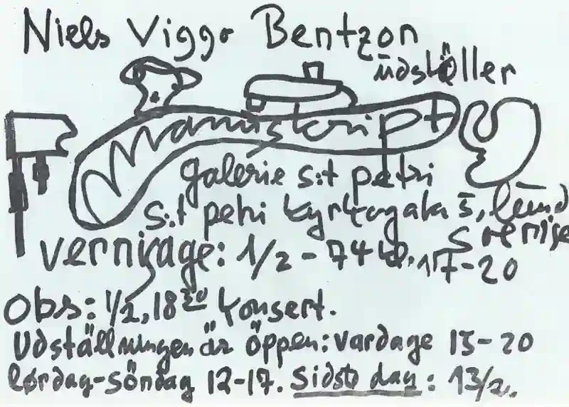 Poster of the exhibition KONCERT MED VERTE AF by NIELS VIGGO BENTZON