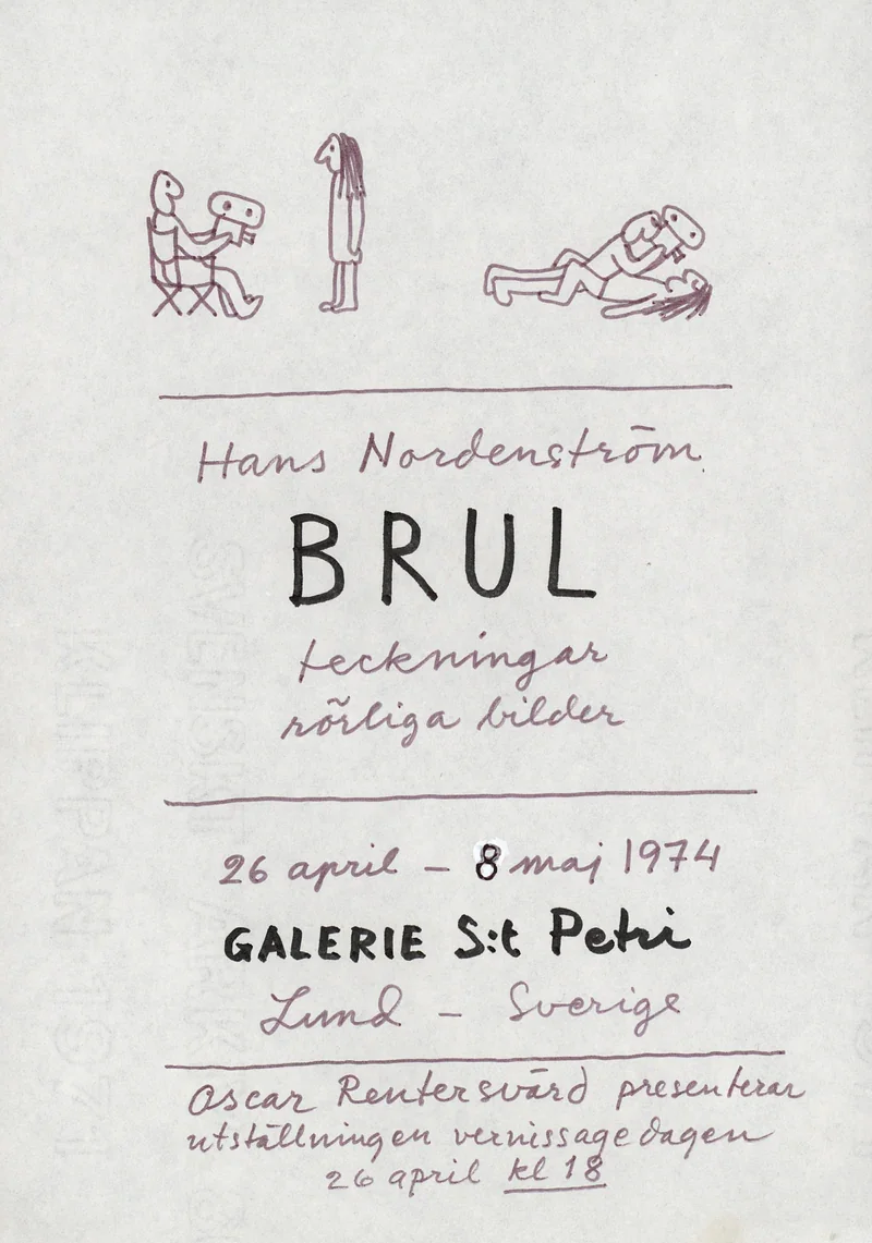 Poster of the exhibition BRUL by HANS NORDENSTRÓM