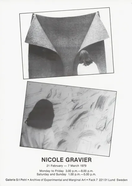 Poster of the exhibition 21.02-07.03.1979 by NICOLE GRAVIER