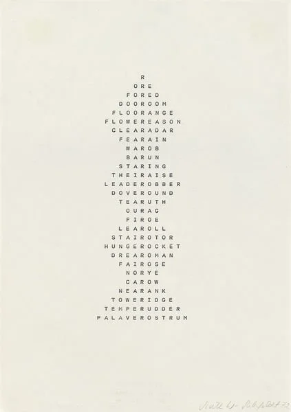 Untitled (W-ACHSE*) 1972