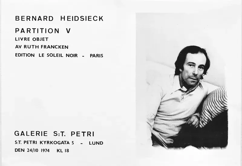 Poster of the exhibition PARTITION V by BERNARD HEIDSIECK
