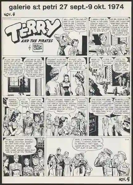 Poster of the exhibition COMIC COLLECTION by BERTIL FALK