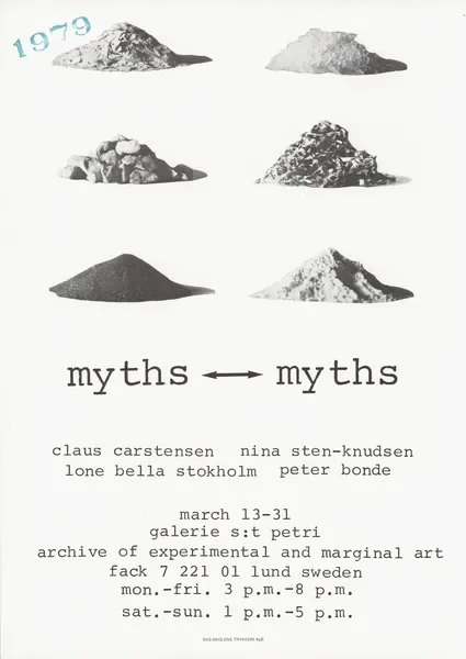 Poster of the exhibition CLAUS CARSTENSEN by MYTHS←→ MYTHS