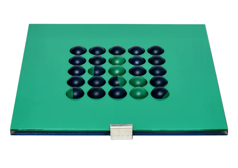 PAUL TALMAN — Kugelbild K-25 Grün–Blau, symmetrisch