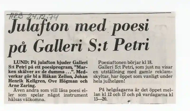 Poster of the exhibition WITH POETRY by CHRISTMAS EVE