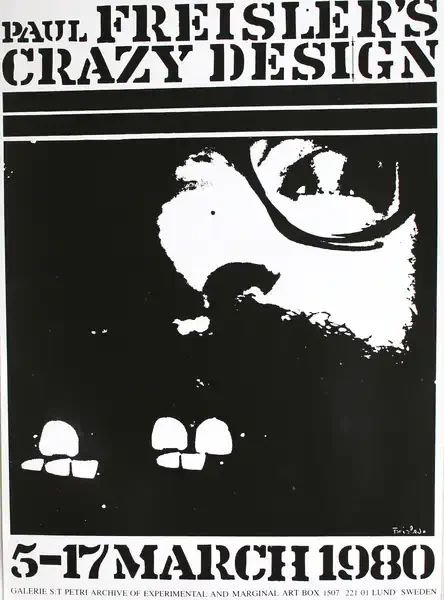 Poster of the exhibition CRAZY DESIGN by PAUL FREISLER’S