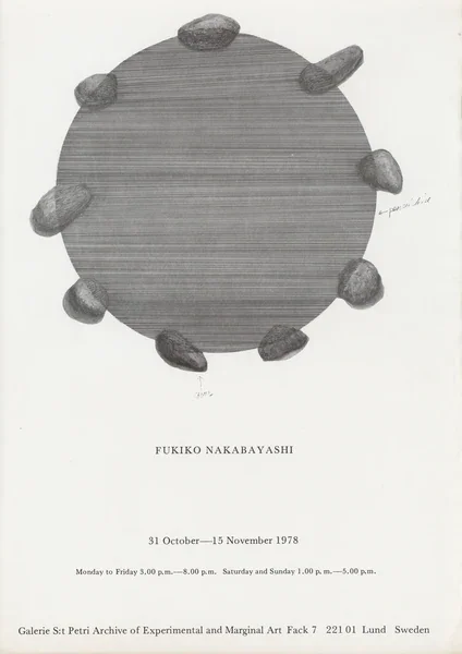 Poster of the exhibition 31.10 - 15.11.1978 by FUKIKO NAKABAYASHI