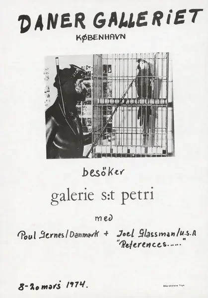 Poster of the exhibition BESÖKER GALERIE S:T PETRI MED by DANER GALLERIET KØPENHAVN