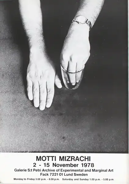 Poster of the exhibition 02-15.11.1978 by MOTTI MIZRACHI
