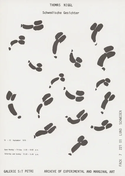 Poster of the exhibition SCHWEDISCHE GESICHTER by THOMAS NIGGL