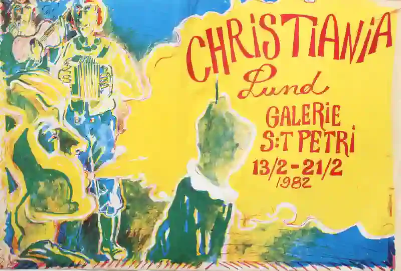 Poster of the exhibition 13.02-21.02.1982 by CHRISTIANIA