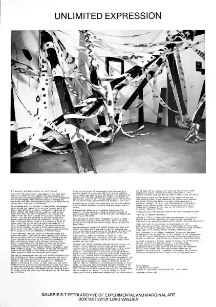 Poster of the exhibition SEPTEMBER - OCTOBER 1980 by UNLIMITED EXPRESSION