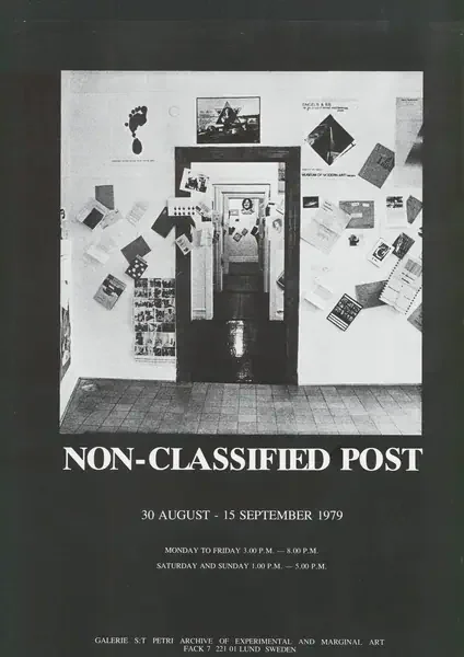 Poster of the exhibition NON CLASSIFIED POST by 30.08 - 15.09.1979 