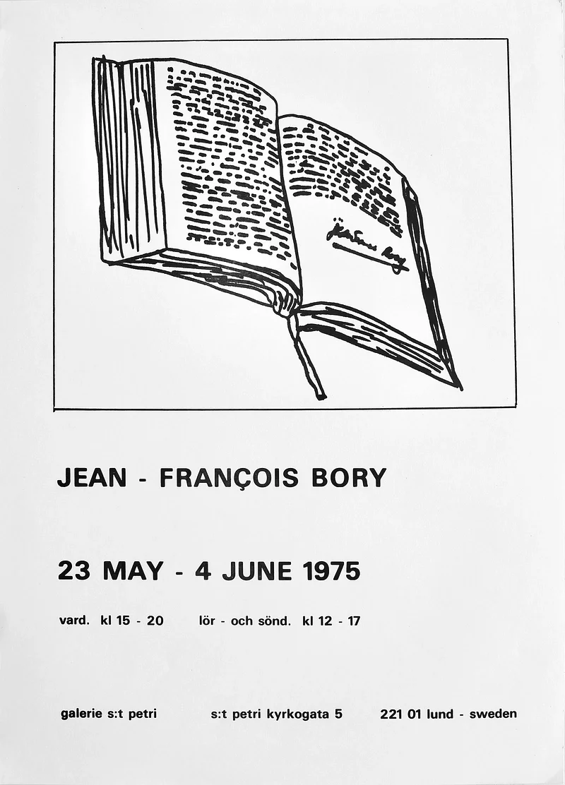 Poster of the exhibition BILDPOESI by JEAN-FRANÇOIS BORY