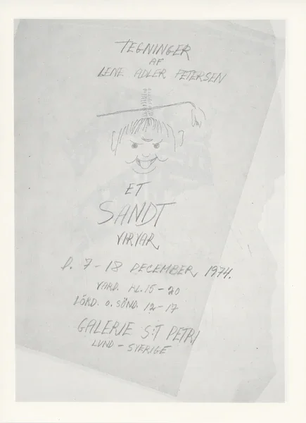 Poster of the exhibition ET SANDT VARVAR by LENE ADLER PETERSEN