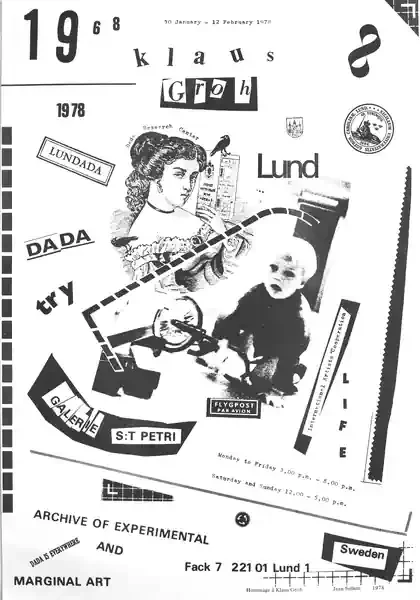 Poster of the exhibition LUNDADA by KLAUS GROH