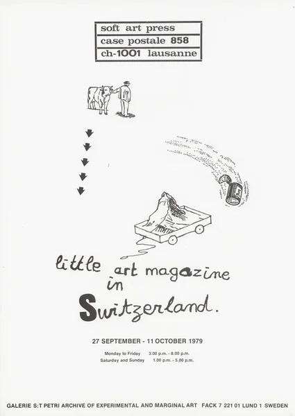 Poster of the exhibition SOFT ART PRESS by 27.09 - 11.10.1979