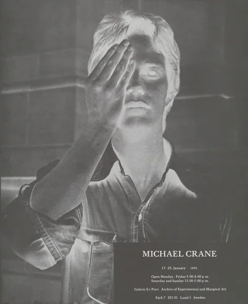 Poster of the exhibition FILL IN THIS SPACE by MICHAEL CRANE